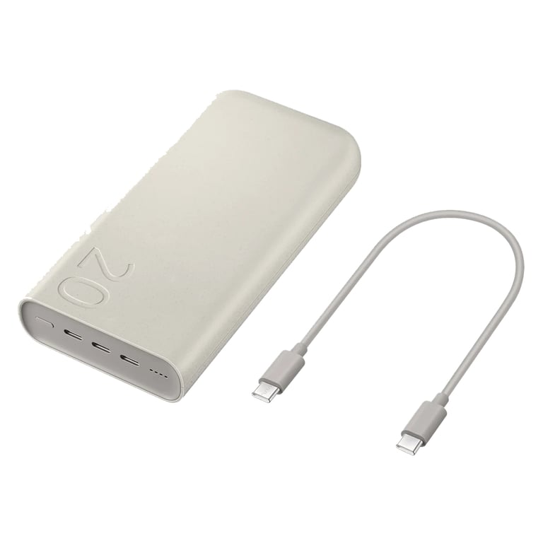 Батарея універсальна Samsung 20000mAh, SuperFastCharge2.0/45W, PD/3.0, PDO/PPS, Beige (EB-P4520XUEGEU) - фото 3