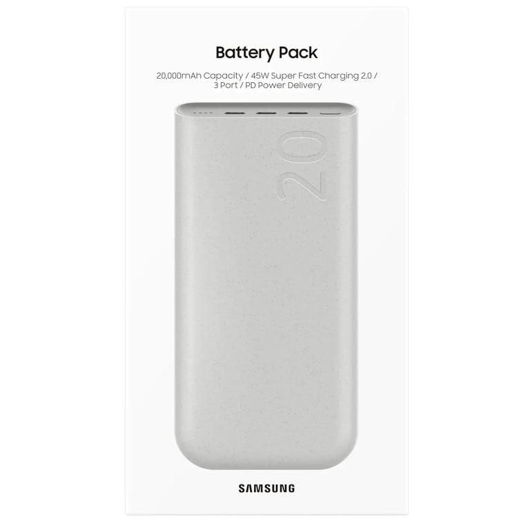 Батарея універсальна Samsung 20000mAh, SuperFastCharge2.0/45W, PD/3.0, PDO/PPS, Beige (EB-P4520XUEGEU) - фото 6