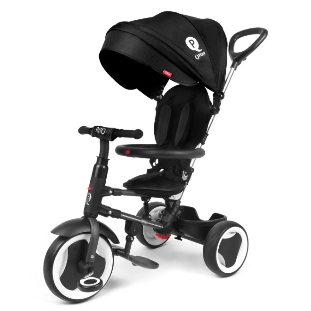 Дитячий велосипед QPlay Rito EVA складаний триколісний дитячий Black (S380-7Black) - фото 1