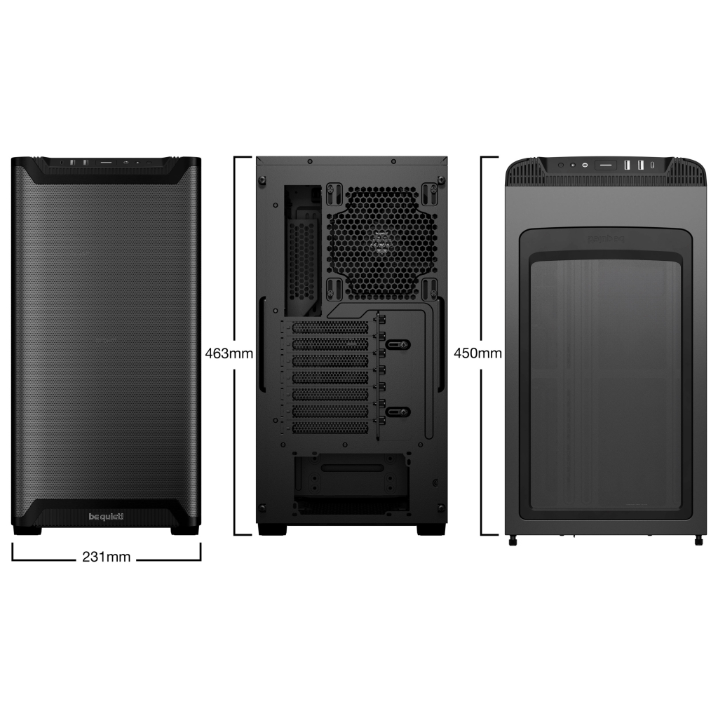 Корпус для ПК Be quiet! PURE BASE 501 Airflow чорний (BG074) - фото 8 Корпус для ПК Be quiet! PURE BASE 501 Airflow чорний (BG074) - фото 8
