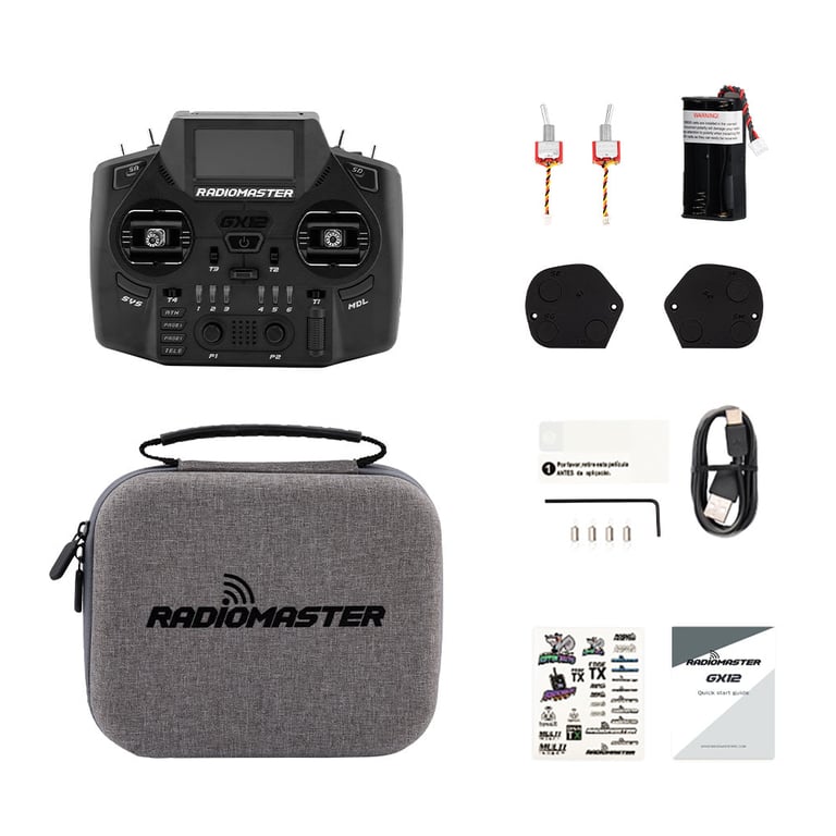 Пульт управління для дрона RadioMaster GX12 radio ExpressLRS Edge XT M2 (HP0157.0094-BLK) - фото 6
