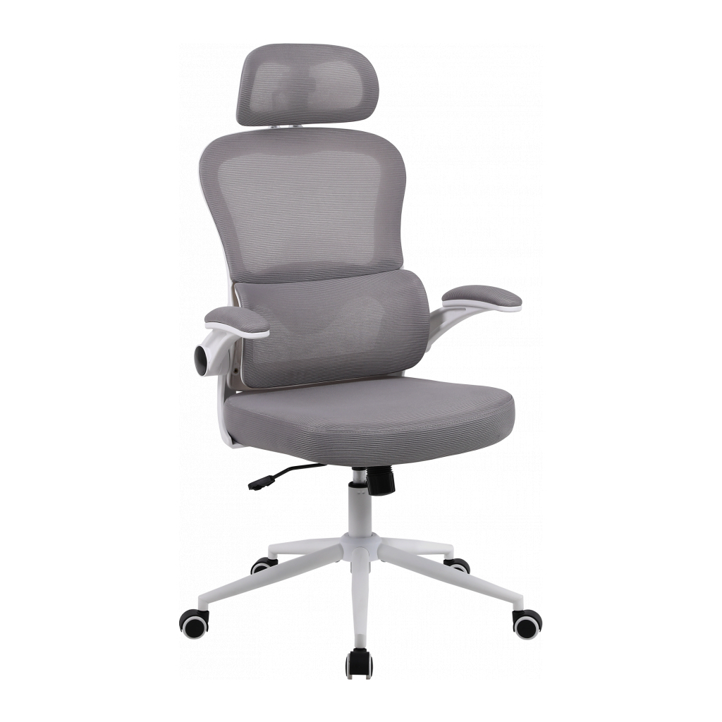 Офісне крісло GT Racer B-5880 White/Gray - фото 1 Офісне крісло GT Racer B-5880 White/Gray - фото 1