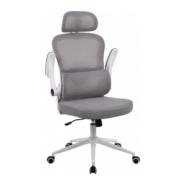 Офісне крісло GT Racer B-5880 White/Gray - фото 2