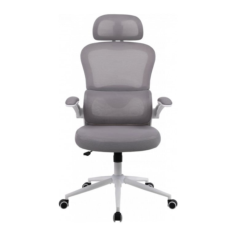 Офісне крісло GT Racer B-5880 White/Gray - фото 3