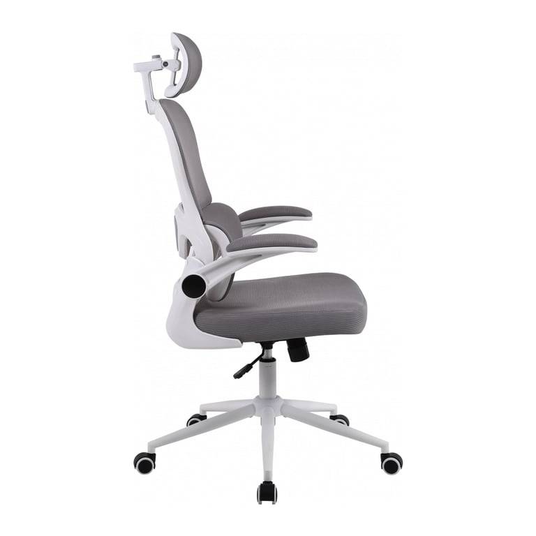 Офісне крісло GT Racer B-5880 White/Gray - фото 4