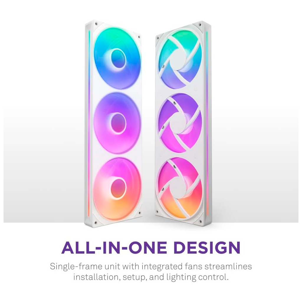 Кулер до корпусу NZXT F360 RGB Core Fan (Single Frame) - White (RF-U36HF-W1) - фото 8 Кулер до корпусу NZXT F360 RGB Core Fan (Single Frame) - White (RF-U36HF-W1) - фото 8