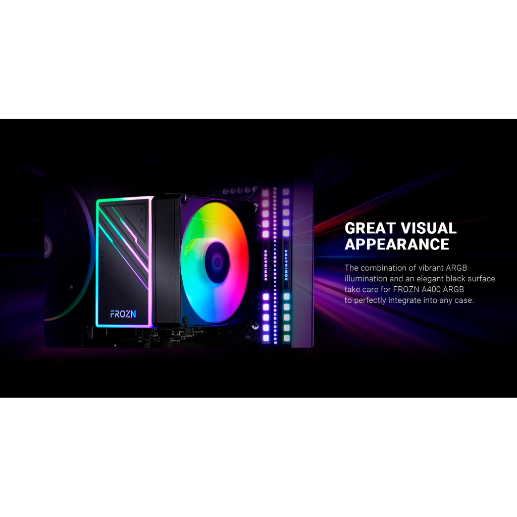 Кулер до процесора ID-Cooling FROZN A400 ARGB - фото 11 Кулер до процесора ID-Cooling FROZN A400 ARGB - фото 11