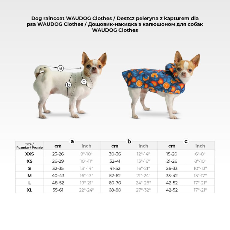 Дощовик для тварин WAUDOG Clothes Накидка з капюшоном Зубасті монстри S (356-4048) - фото 2