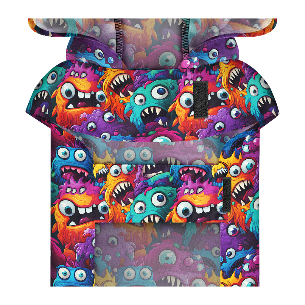 Дощовик для тварин WAUDOG Clothes Накидка з капюшоном Зубасті монстри S (356-4048) - фото 4 Дощовик для тварин WAUDOG Clothes Накидка з капюшоном Зубасті монстри S (356-4048) - фото 4