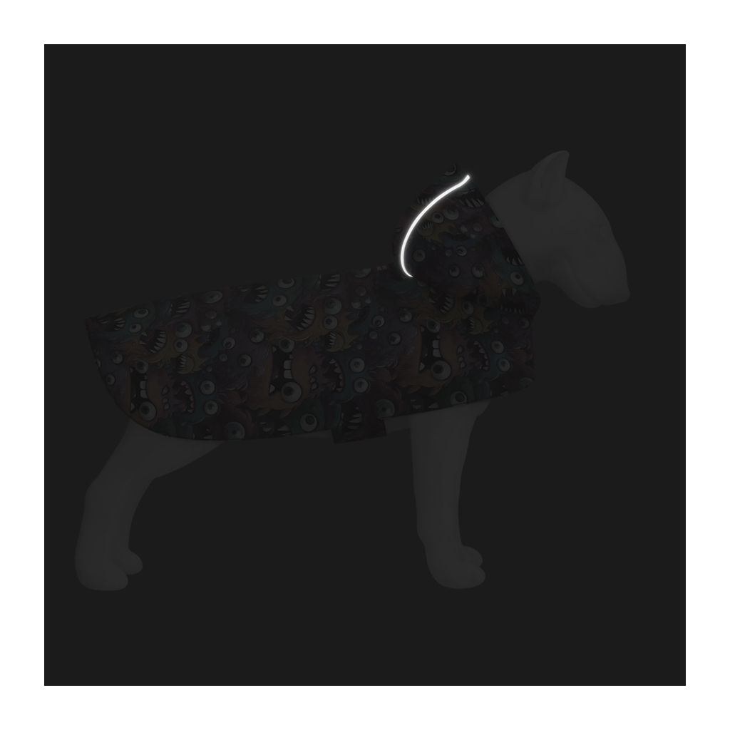 Дощовик для тварин WAUDOG Clothes Накидка з капюшоном Зубасті монстри S (356-4048) - фото 5 Дощовик для тварин WAUDOG Clothes Накидка з капюшоном Зубасті монстри S (356-4048) - фото 5