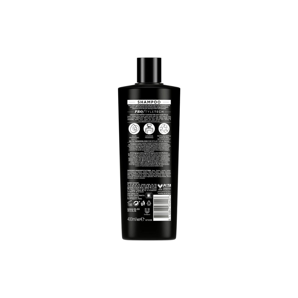 Шампунь Tresemme Hydrate & Purify Зволожувальний 400 мл (8710847974427) - фото 2 Шампунь Tresemme Hydrate & Purify Зволожувальний 400 мл (8710847974427) - фото 2