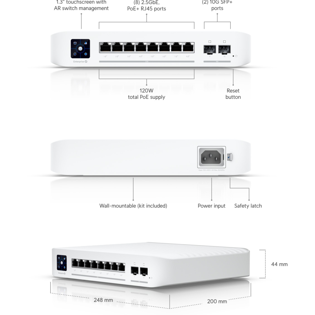 Комутатор мережевий Ubiquiti USW-PRO-8-POE - фото 8 Комутатор мережевий Ubiquiti USW-PRO-8-POE - фото 8