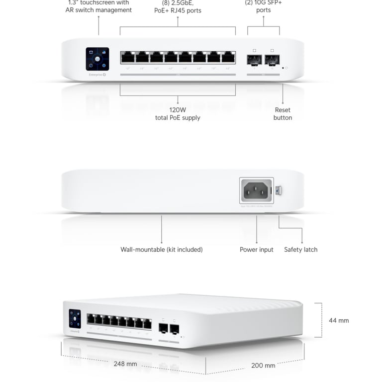 Комутатор мережевий Ubiquiti USW-PRO-8-POE - фото 8