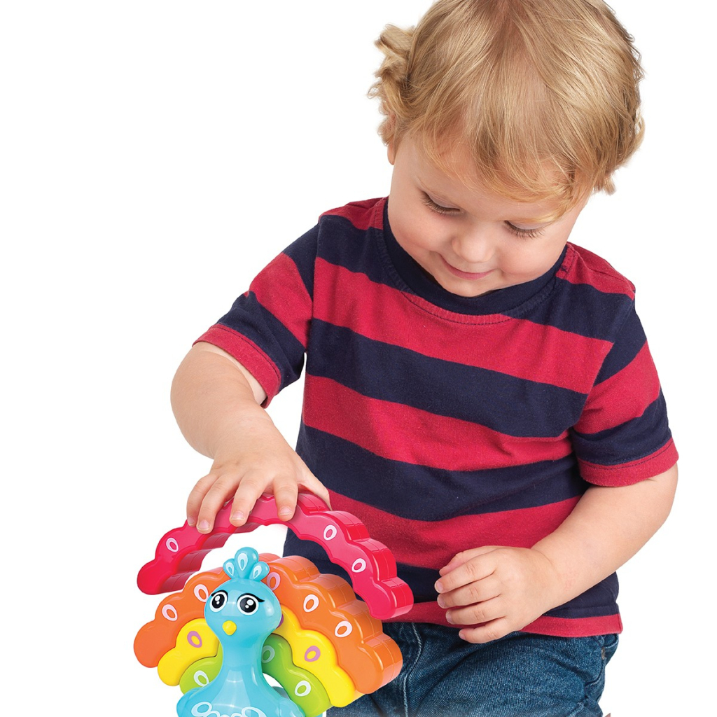 Розвиваюча іграшка Kiddi Smart Веселкове павенятко (4508-KS) - фото 5 Розвиваюча іграшка Kiddi Smart Веселкове павенятко (4508-KS) - фото 5