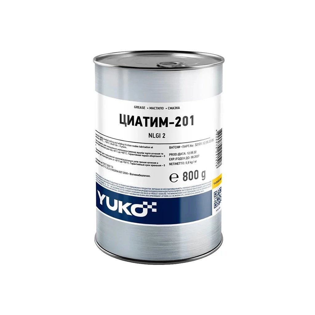 Мастило автомобільне Yuko ЦИАТИМ-201 0,8к (4820070241518) - фото 1 Мастило автомобільне Yuko ЦИАТИМ-201 0,8к (4820070241518) - фото 1