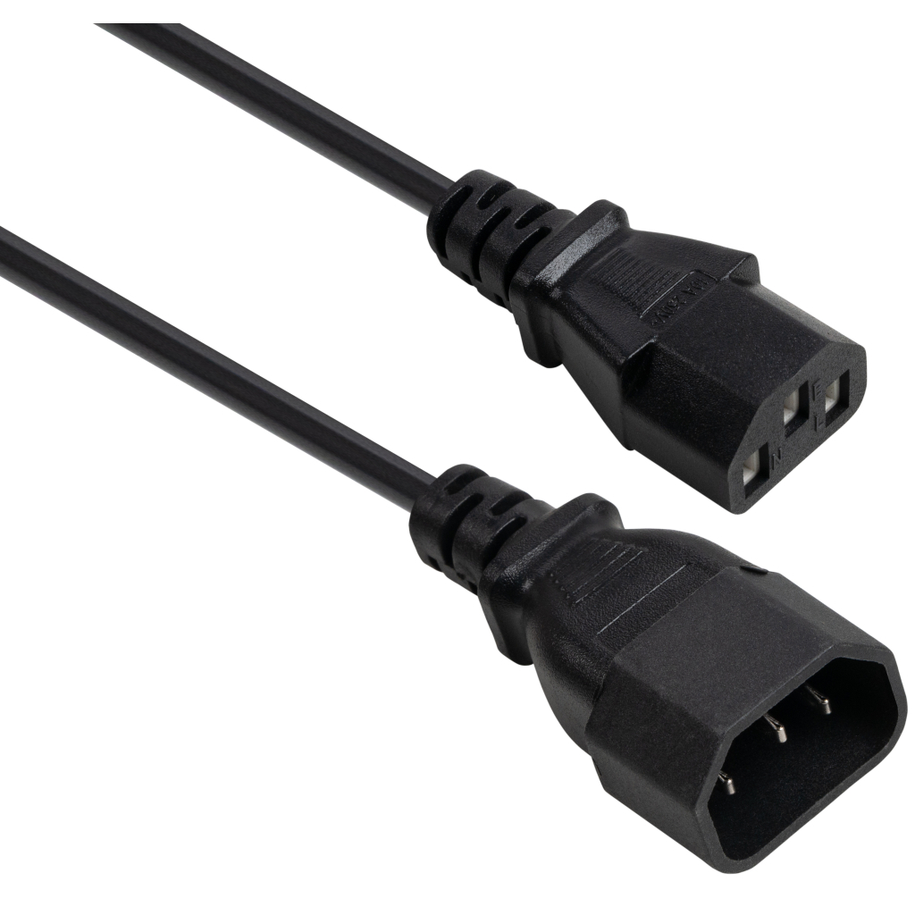 Кабель живлення C13 to C14 1.8m 0.75mm2 copper Vinga (VYPCC13141875CU) - фото 1