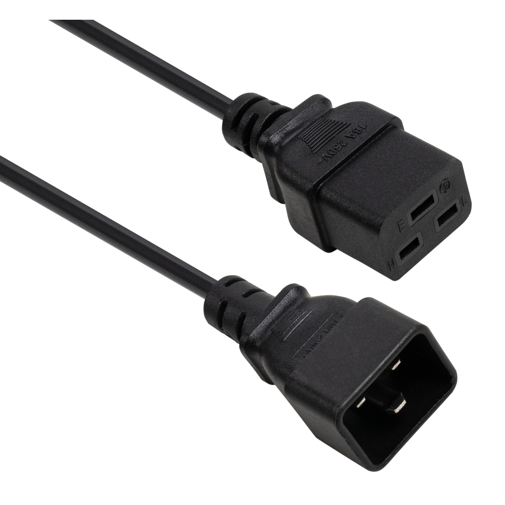 Кабель живлення C19 to C20 1.8m 1.5mm2 copper Vinga (VYPCC19201815CU) - фото 1