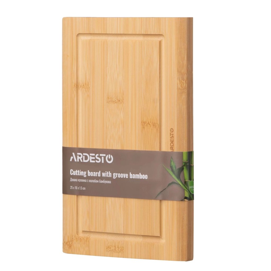 Дошка для нарізання Ardesto Midori 25 х 16 х 1.5 см, бамбук (AR1425BM) - фото 1