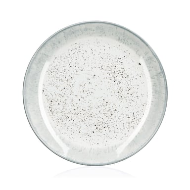 Тарілка Ardesto Siena, 19см, порцеляна, біло-сірий (AR2919SW)