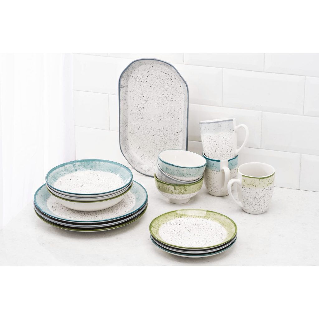 Тарілка Ardesto Siena, 27см, порцеляна, біло-зелений (AR2927SWG) - фото 7 Тарілка Ardesto Siena, 27см, порцеляна, біло-зелений (AR2927SWG) - фото 7