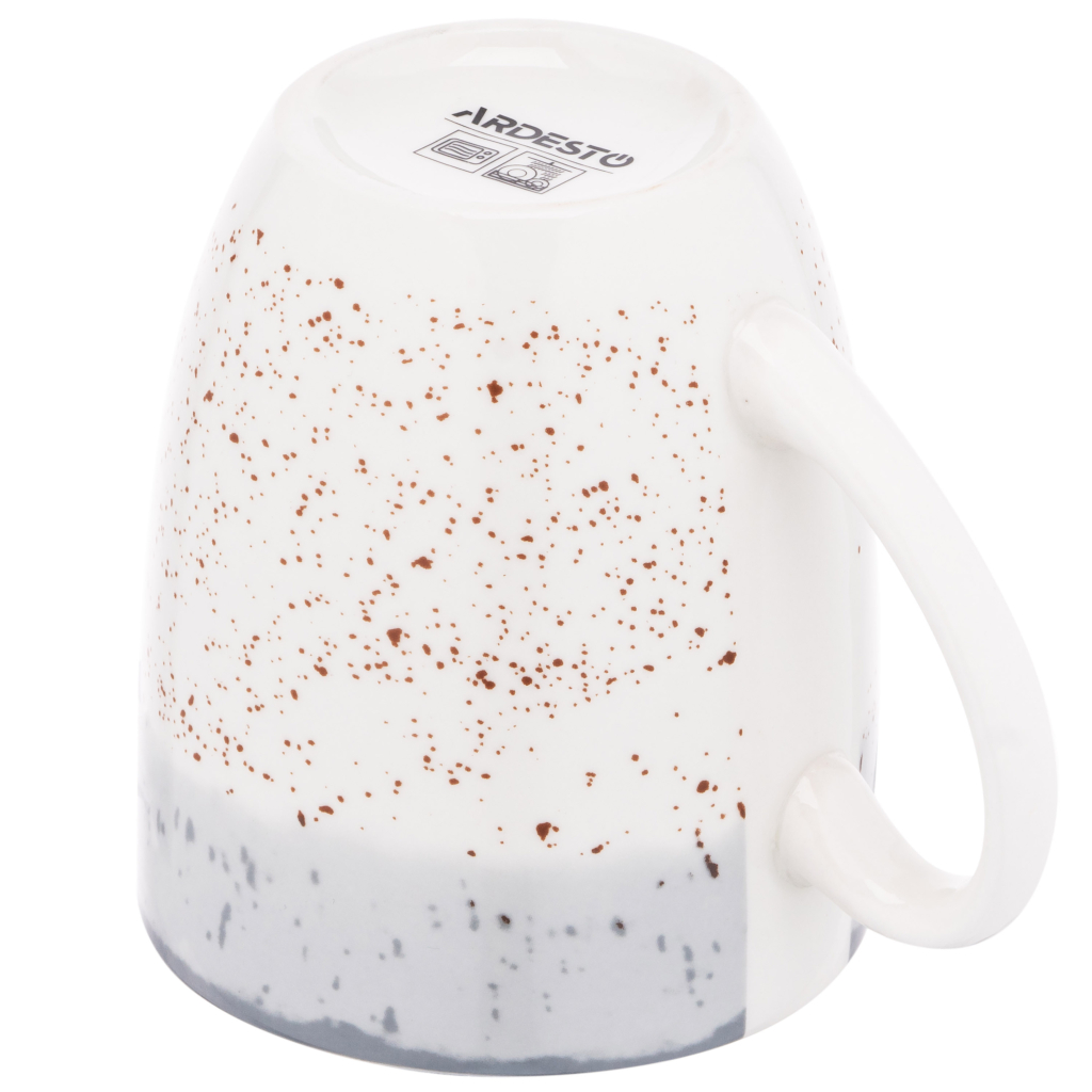 Чашка Ardesto Siena, 360мл, порцеляна, біло-сірий (AR2936SW) - фото 6 Чашка Ardesto Siena, 360мл, порцеляна, біло-сірий (AR2936SW) - фото 6