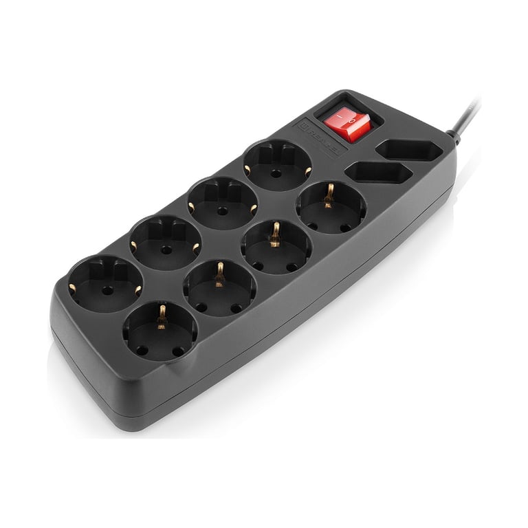 Мережевий фільтр живлення REAL-EL REAL-EL RS-10 Protect, 5m, black (EL122300040) - фото 2