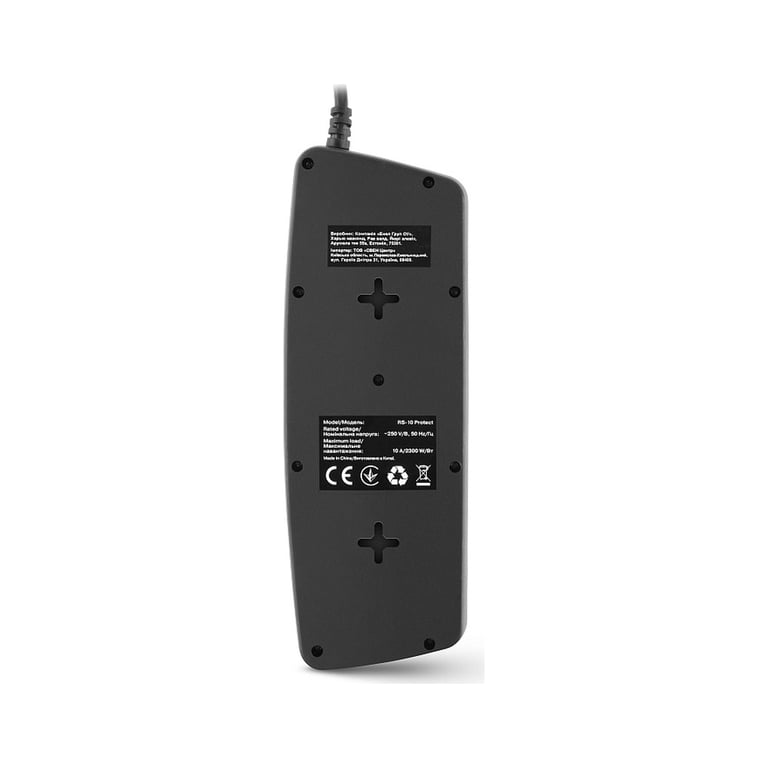 Мережевий фільтр живлення REAL-EL REAL-EL RS-10 Protect, 5m, black (EL122300040) - фото 7