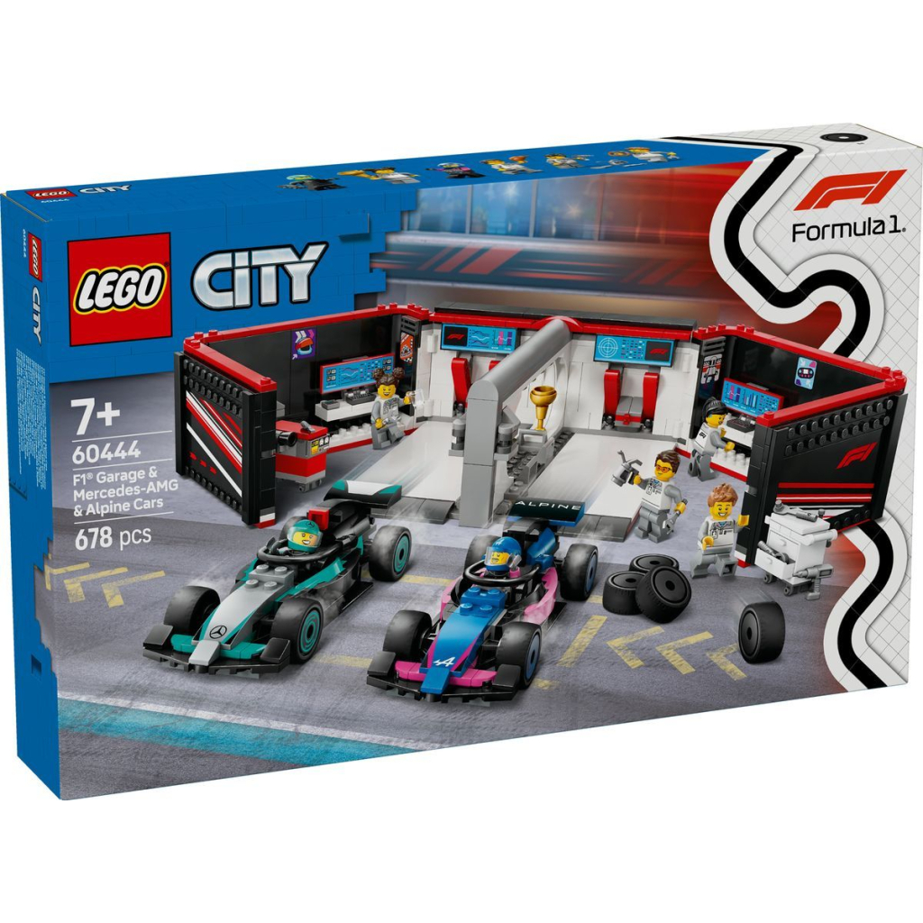 Конструктор LEGO City Гараж F1 та автомобілі Mercedes-AMG і Alpine (60444) - фото 1 Конструктор LEGO City Гараж F1 та автомобілі Mercedes-AMG і Alpine (60444) - фото 1