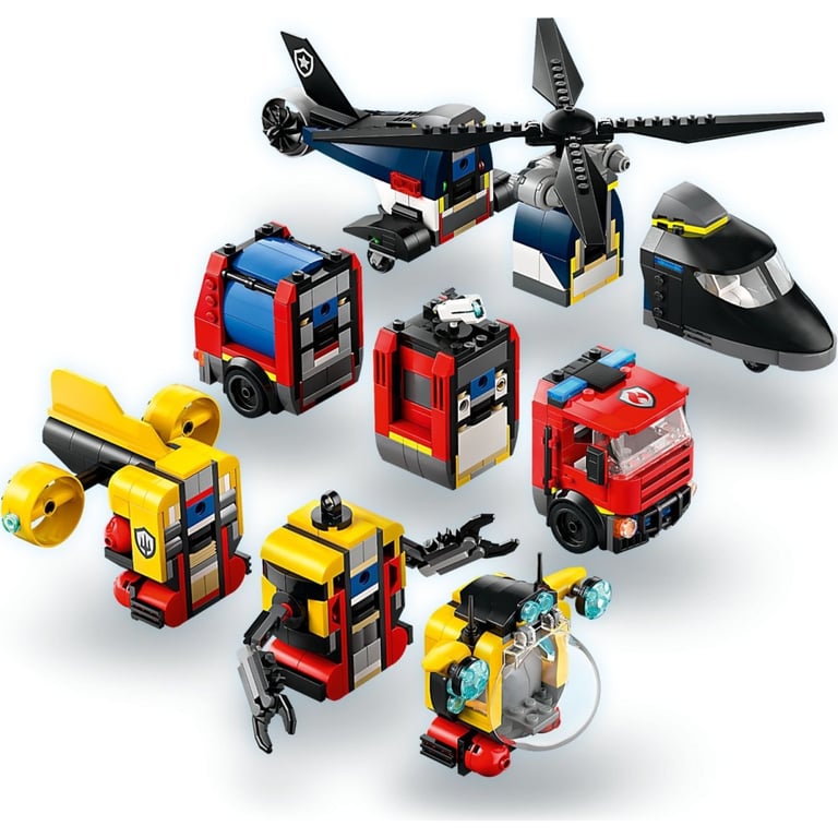 Конструктор LEGO City Ремікс вертольотів, пожежних машин і підводних човнів (60462) - фото 4