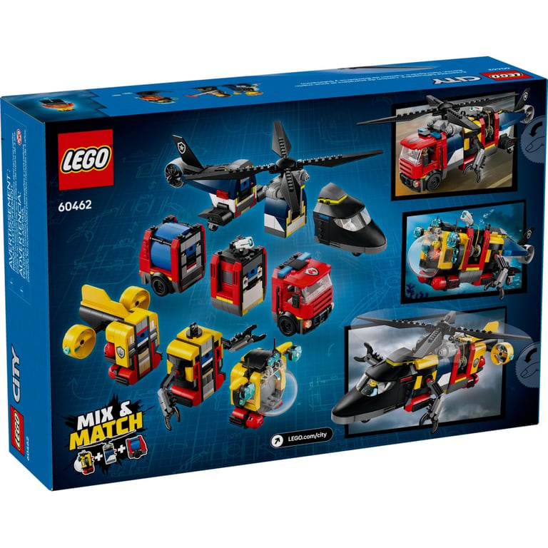 Конструктор LEGO City Ремікс вертольотів, пожежних машин і підводних човнів (60462) - фото 8