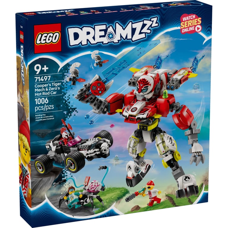 Конструктор LEGO DREAMZzz Робот-тигр Купера та Хот-род авто Зеро (71497) - фото 1