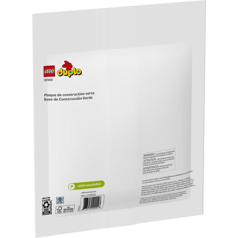 Конструктор LEGO DUPLO Classic Зелена будівельна пластина (10460) - фото 3
