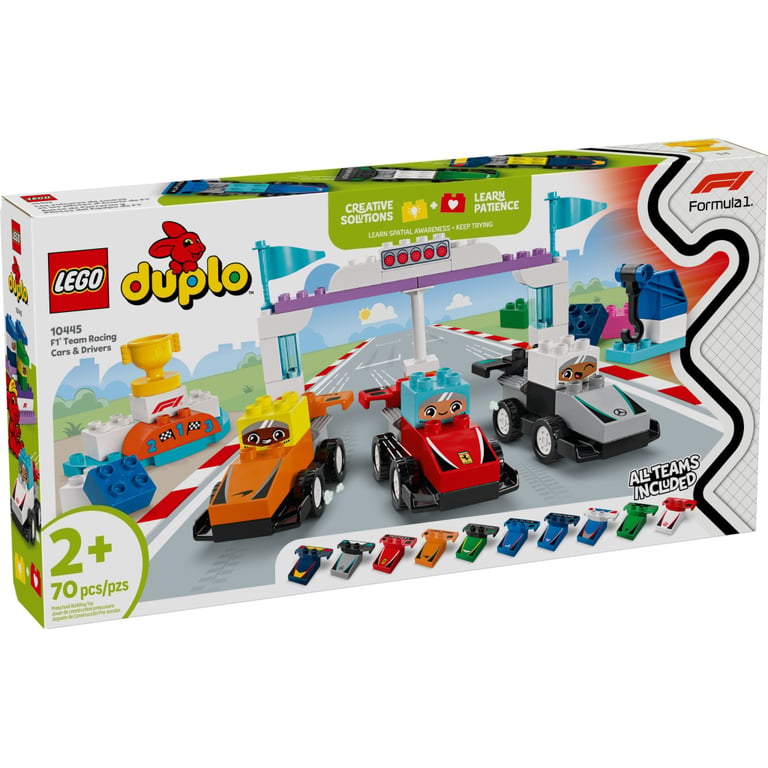 Конструктор LEGO DUPLO Town Автомобілі для перегонів і пілоти команд Формули-1 (10445) - фото 7