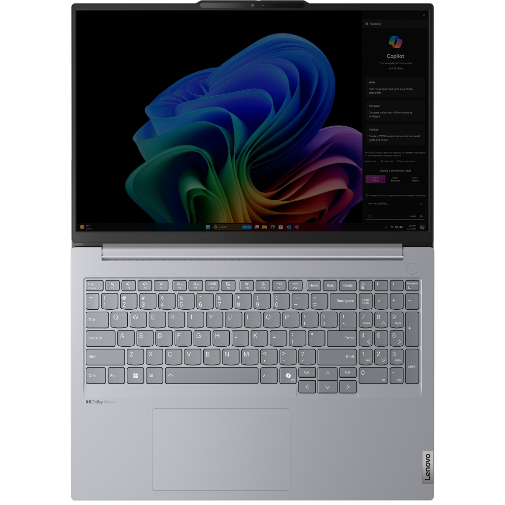 Ноутбук Lenovo ThinkBook 16 G7 QOY (21NH000DRA) - фото 8 Ноутбук Lenovo ThinkBook 16 G7 QOY (21NH000DRA) - фото 8