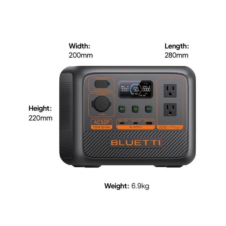 Зарядна станція BLUETTI AC50P 700W 504Wh (AC50P) - фото 3