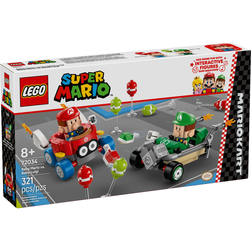 Конструктор LEGO Super Mario Mario Kart – Baby Mario vs. Baby Luigi (72034) - фото 1 Конструктор LEGO Super Mario Mario Kart – Baby Mario vs. Baby Luigi (72034) - фото 1