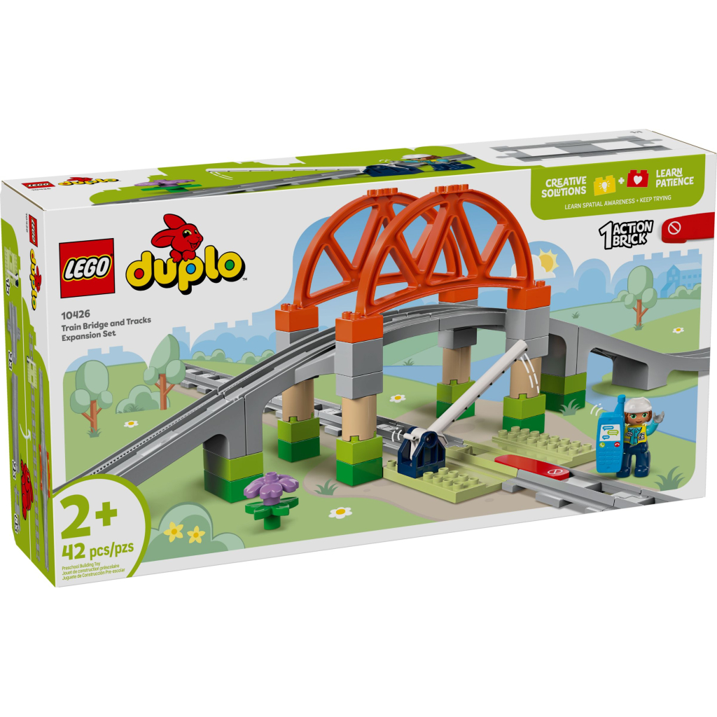 Конструктор LEGO DUPLO Town Додатковий набір. Залізничний міст і колії (10426) - фото 1 Конструктор LEGO DUPLO Town Додатковий набір. Залізничний міст і колії (10426) - фото 1