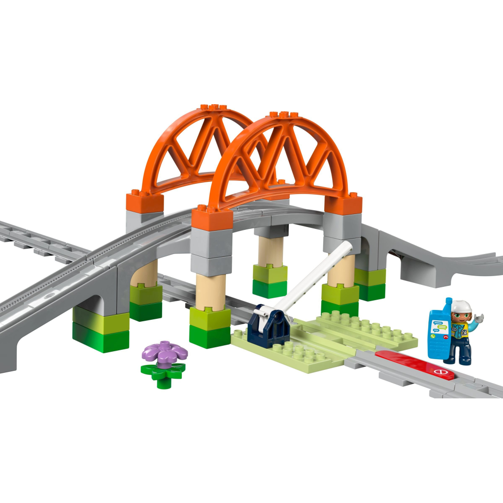 Конструктор LEGO DUPLO Town Додатковий набір. Залізничний міст і колії (10426) - фото 2 Конструктор LEGO DUPLO Town Додатковий набір. Залізничний міст і колії (10426) - фото 2