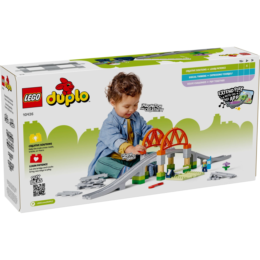 Конструктор LEGO DUPLO Town Додатковий набір. Залізничний міст і колії (10426) - фото 6 Конструктор LEGO DUPLO Town Додатковий набір. Залізничний міст і колії (10426) - фото 6