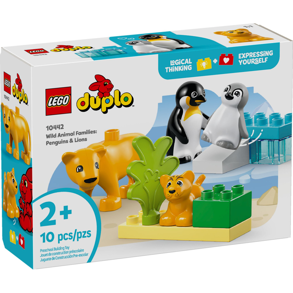 Конструктор LEGO DUPLO Town Сімейства диких тварин: Пінгвіни та Леви (10442) - фото 1