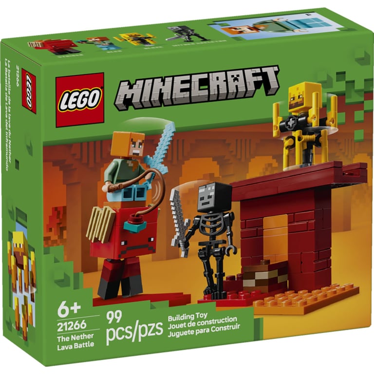 Конструктор LEGO Minecraft Битва з лавою у Незері (21266) - фото 1