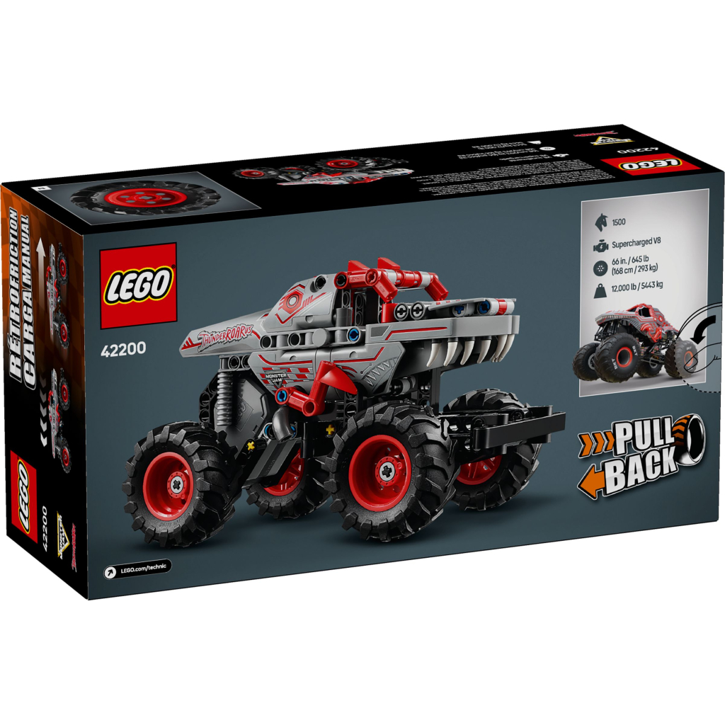 Конструктор LEGO Technic Monster Jam ThunderROARus з інерційним двигуном (42200) - фото 6 Конструктор LEGO Technic Monster Jam ThunderROARus з інерційним двигуном (42200) - фото 6