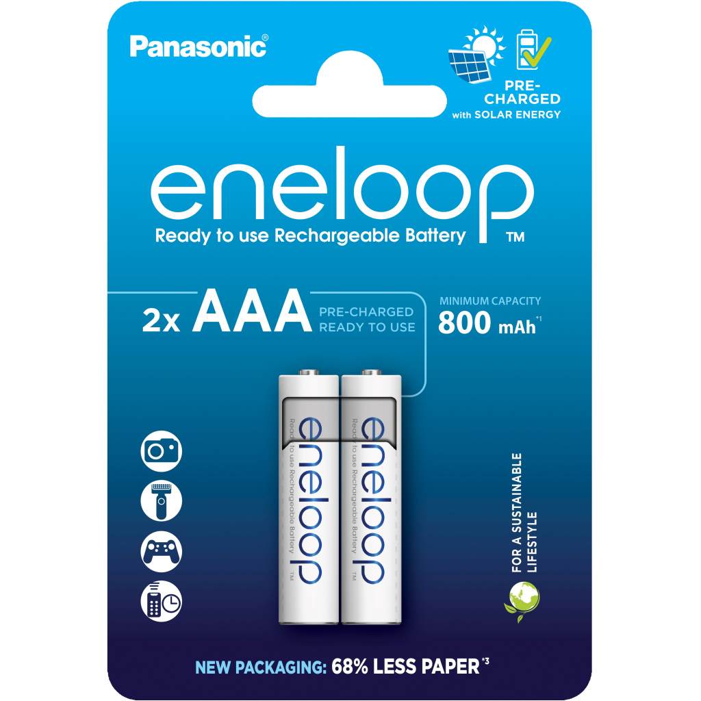 Акумулятор Panasonic AAA Eneloop 800mAh NI-MH * 2 (BK-4MCDE/2CP) Акумулятор Panasonic AAA Eneloop 800mAh NI-MH * 2 (BK-4MCDE/2CP)