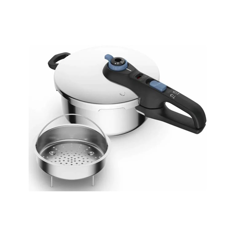 Каструля Tefal Secure Trendy Скороварка з паровим кошиком 4л (P2580402) - фото 2
