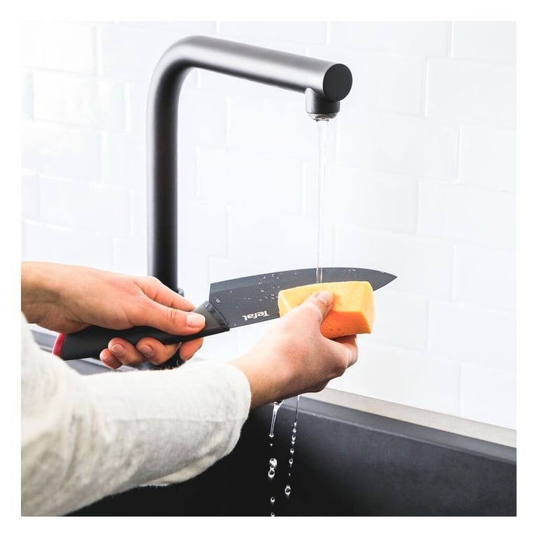 Набір ножів Tefal Fresh Kitchen, дерев'яна колода, 5шт, нержавіюча сталь, чорний (K122S504) - фото 6