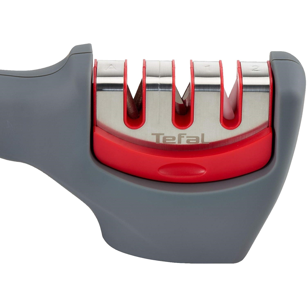 Точило для ножів Tefal Fresh Kitchen, нержавіюча сталь, пластик, сірий (K2090514) - фото 4 Точило для ножів Tefal Fresh Kitchen, нержавіюча сталь, пластик, сірий (K2090514) - фото 4