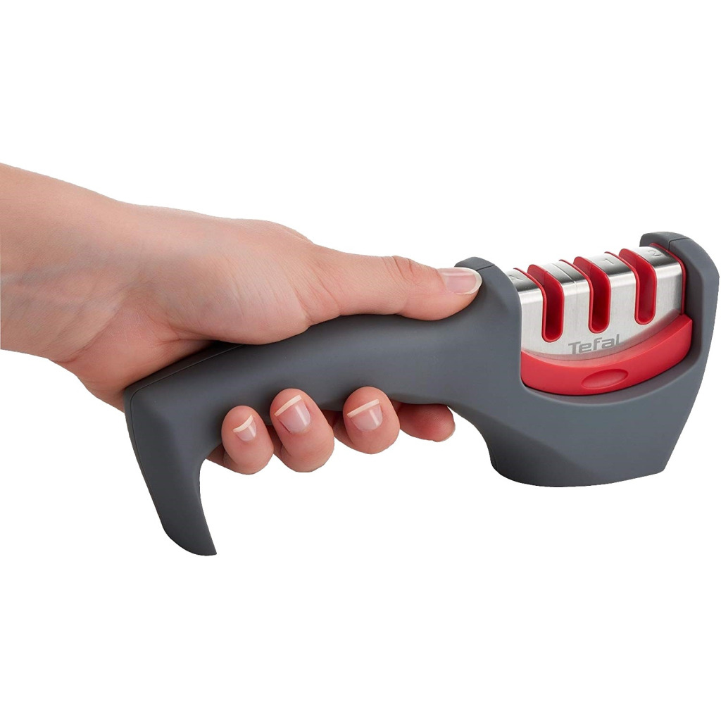 Точило для ножів Tefal Fresh Kitchen, нержавіюча сталь, пластик, сірий (K2090514) - фото 5 Точило для ножів Tefal Fresh Kitchen, нержавіюча сталь, пластик, сірий (K2090514) - фото 5