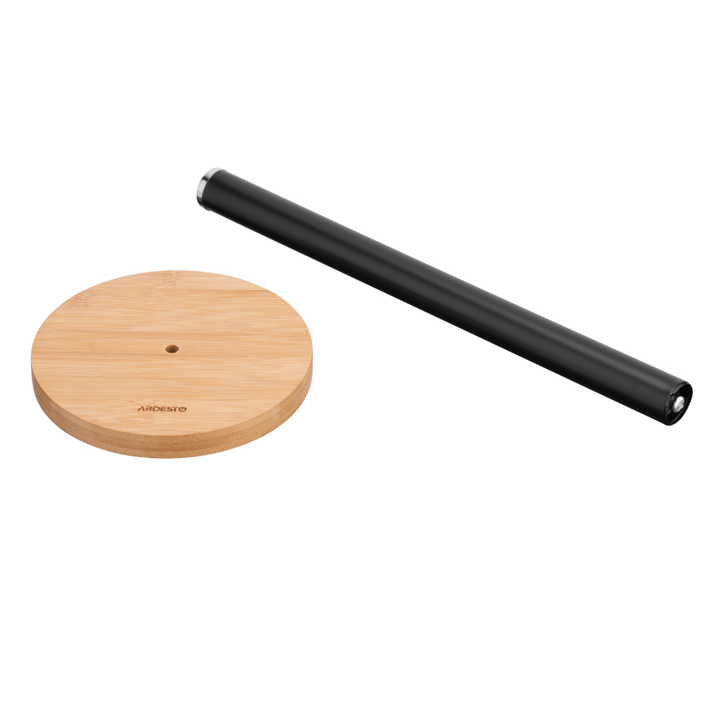 Тримач паперових рушників Ardesto Midori 15х34см, метал, бамбук, чорний (AR0913BB) - фото 6 Тримач паперових рушників Ardesto Midori 15х34см, метал, бамбук, чорний (AR0913BB) - фото 6