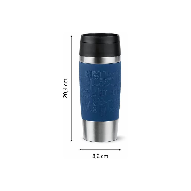 Термокружка Tefal Travel Mug Classic, 360мл, нержавіюча сталь, синій (N2020310) - фото 4