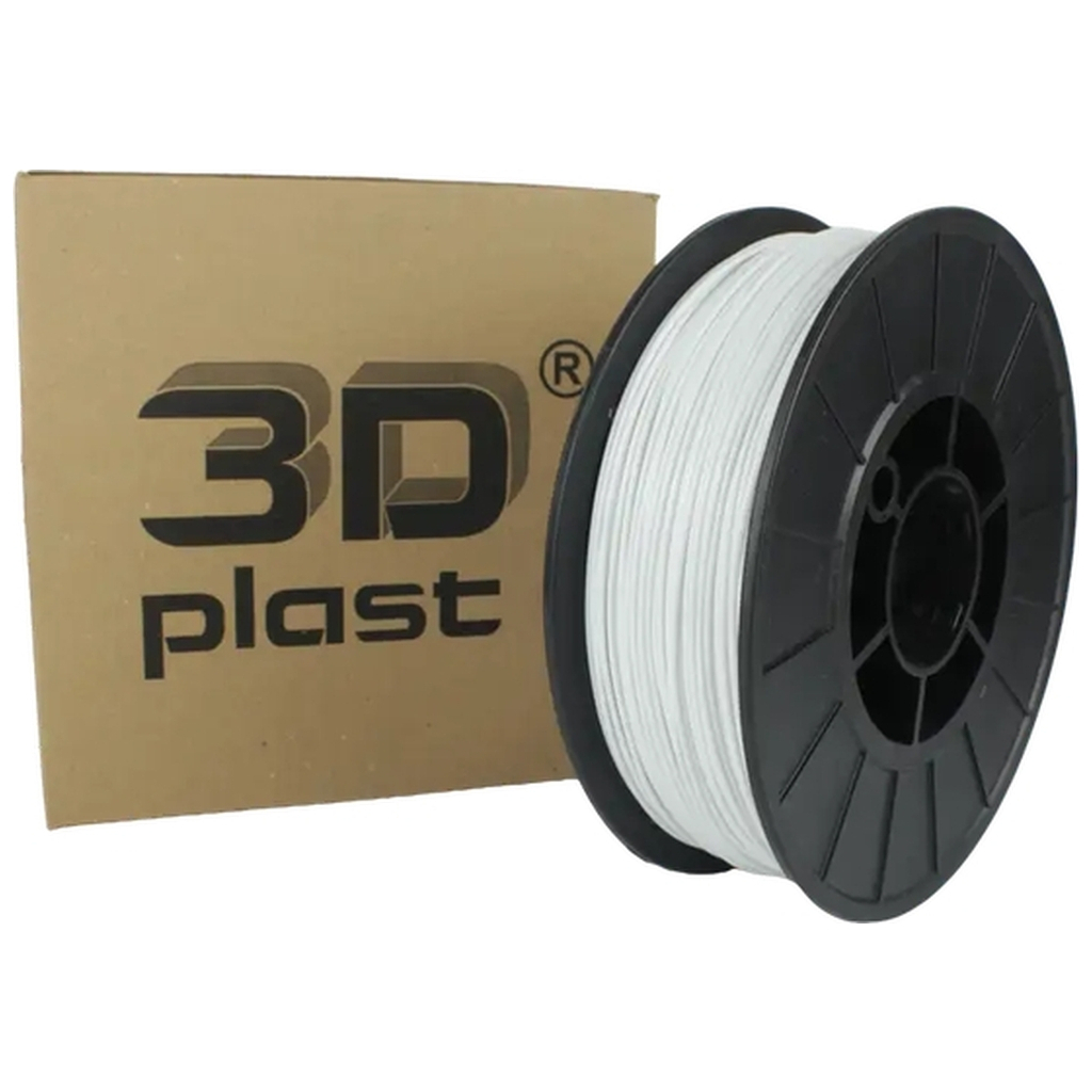 Пластик для 3D-принтера 3Dplast PLA 1.75мм, 0.85кг, white (3DPLA17508WT) - фото 1